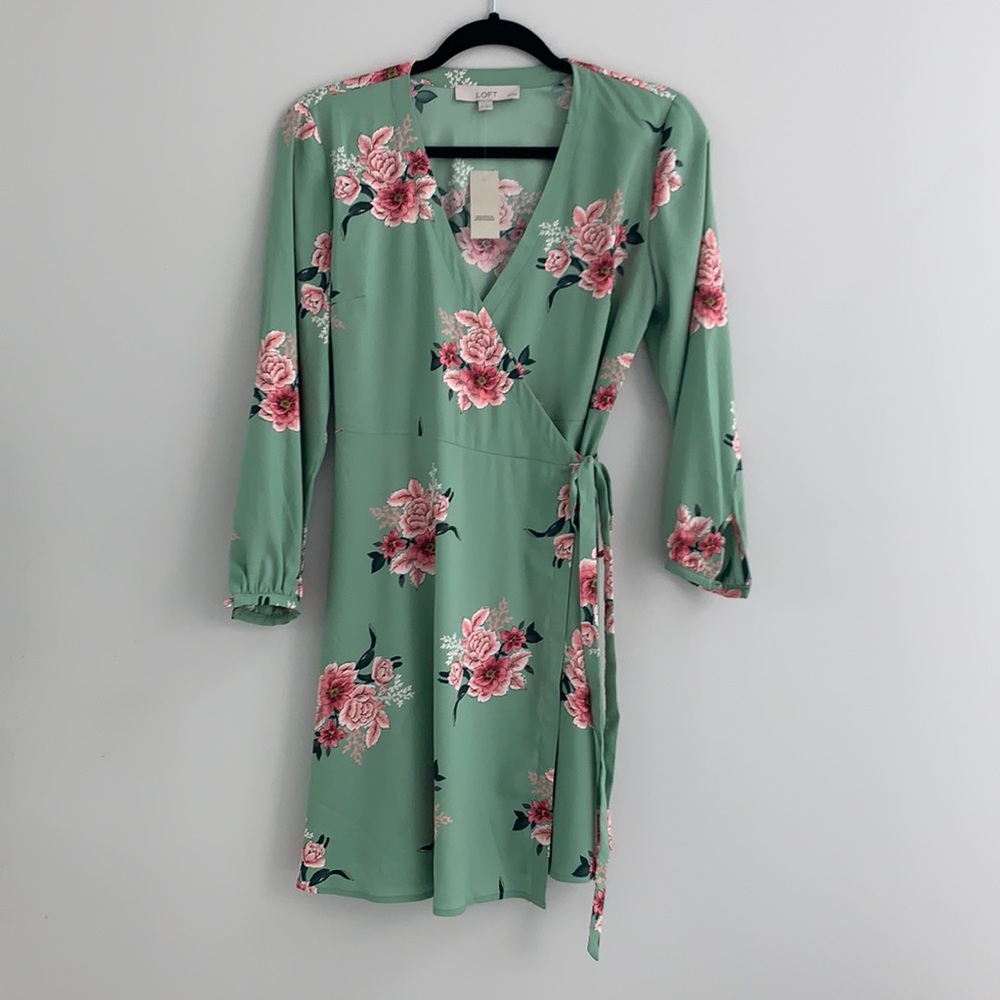 NWT Floral Wrap Dress